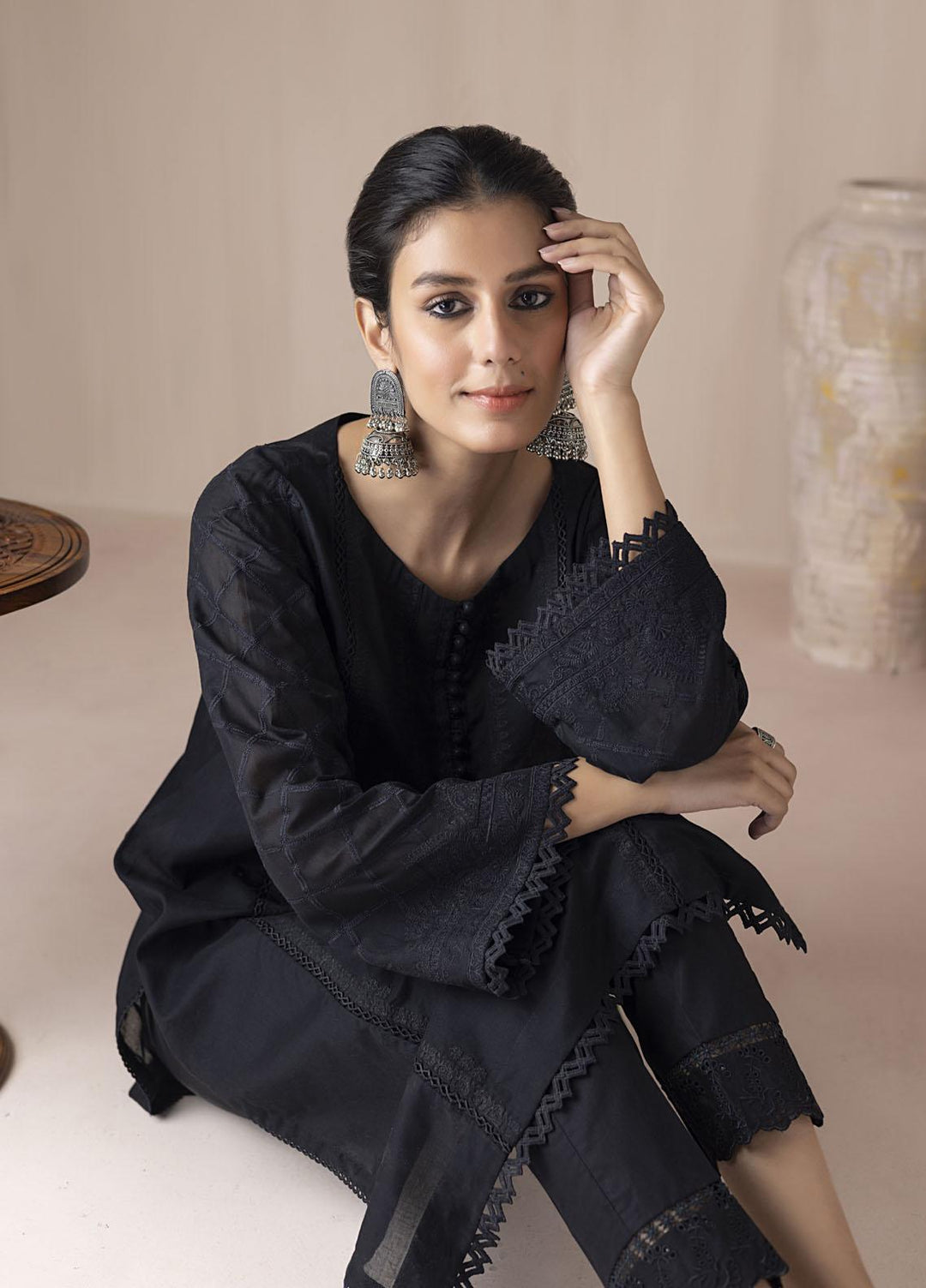 Lakhany Casual Pret Embroidered Cambric Shirt LG-RN-0024-W-EMB-1P
