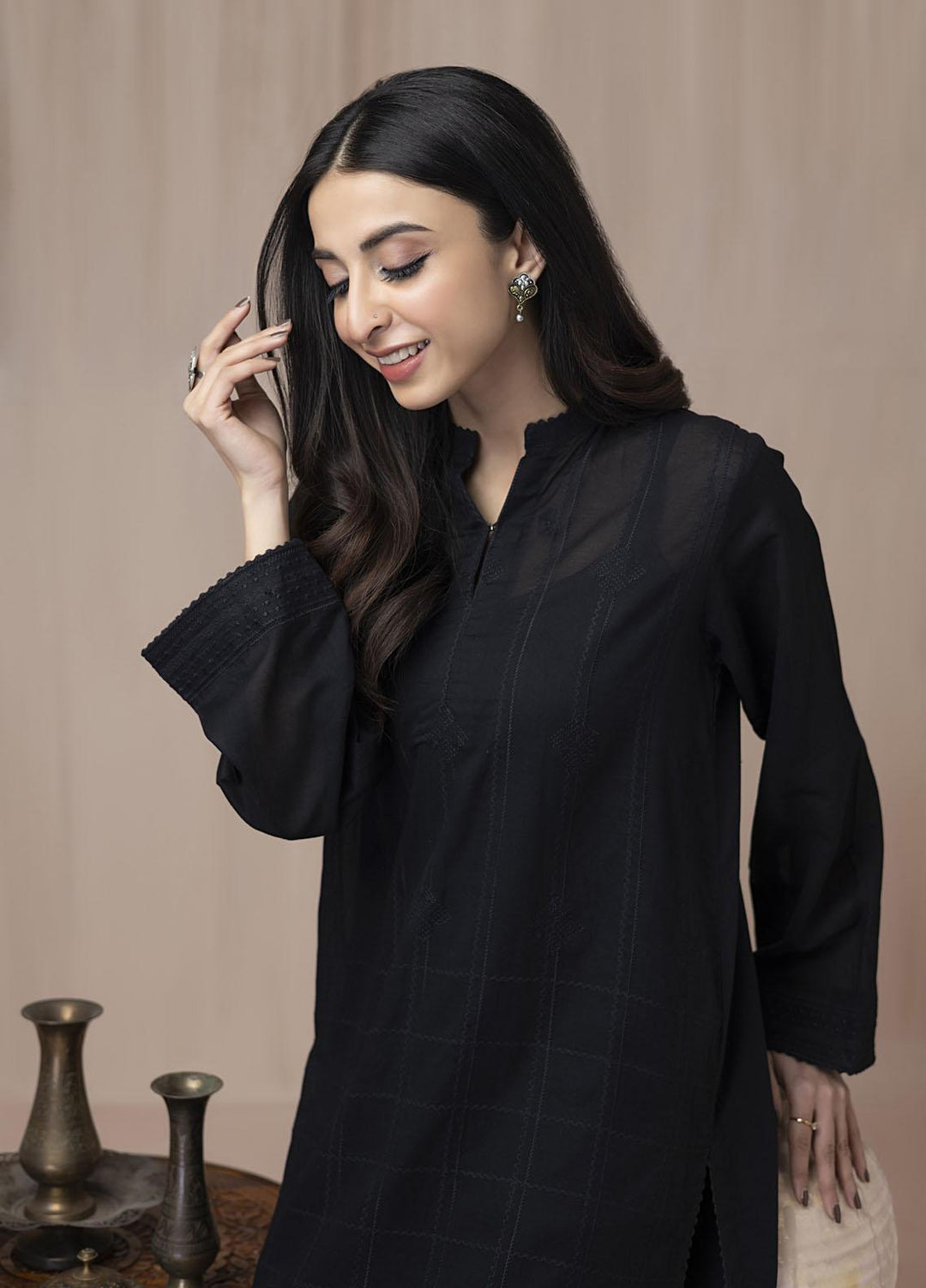 Lakhany Casual Pret Embroidered Cambric Shirt LG-ZH-0021-W-EMB-1P