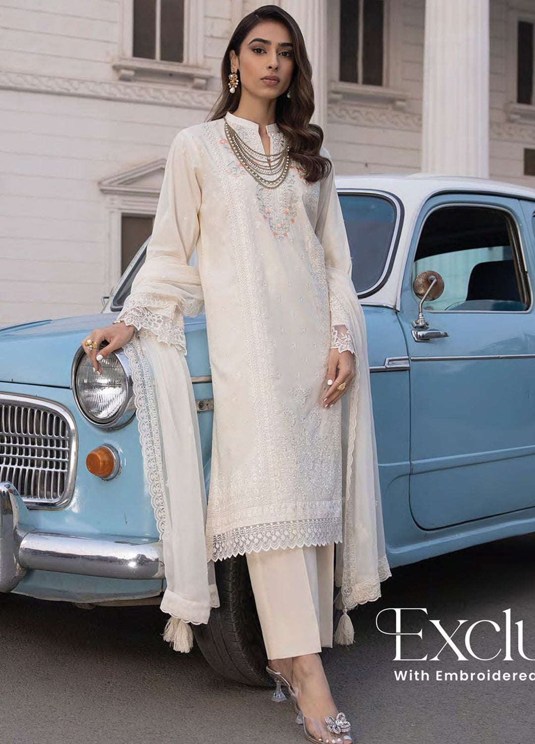 Lakhany Embroidered Dobby Suits Unstitched 3 Piece LSM24S LG-IZ-0075 - Spring Summer Collection