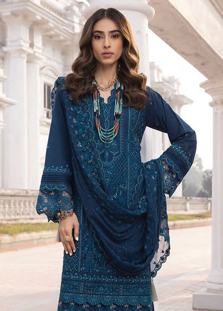 Lakhany Embroidered Lawn Suits Unstitched 3 Piece LSM24S LG-SK-0142 - Spring Summer Collection