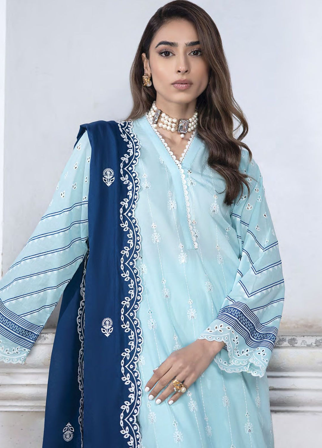 Lakhany Embroidered Lawn Suits Unstitched 3 Piece LSM24S LG-SR-0123 - Spring Summer Collection