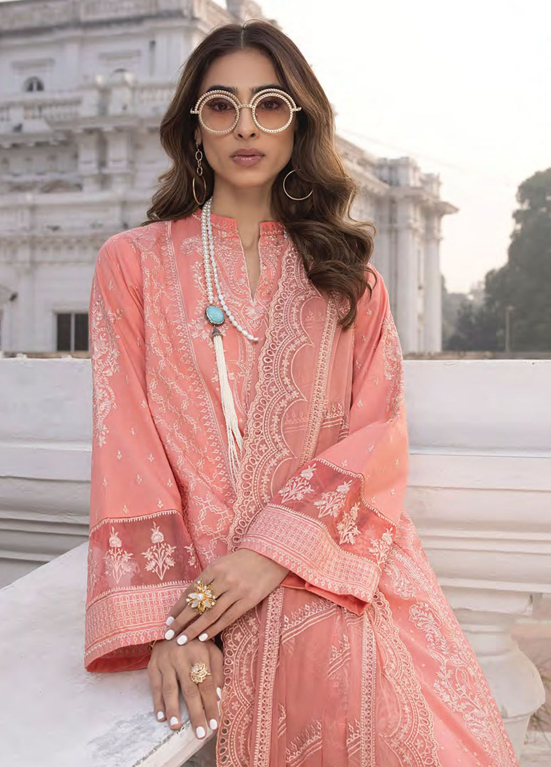 Lakhany Embroidered Lawn Suits Unstitched 3 Piece LSM24S LG-SR-0177 - Spring Summer Collection