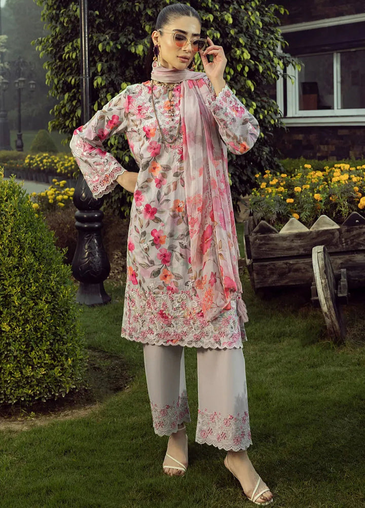 Lakhany Embroidered Lawn Suits Unstitched 3 Piece LSM25SE LG-RL-0150 - Summer Collection