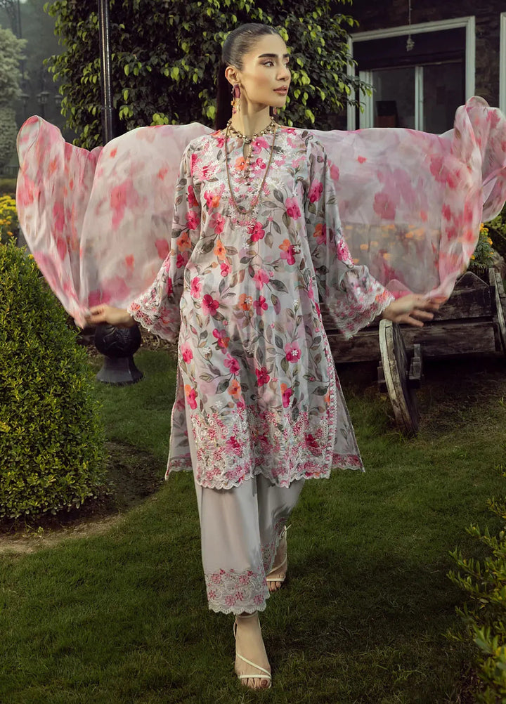 Lakhany Embroidered Lawn Suits Unstitched 3 Piece LSM25SE LG-RL-0150 - Summer Collection