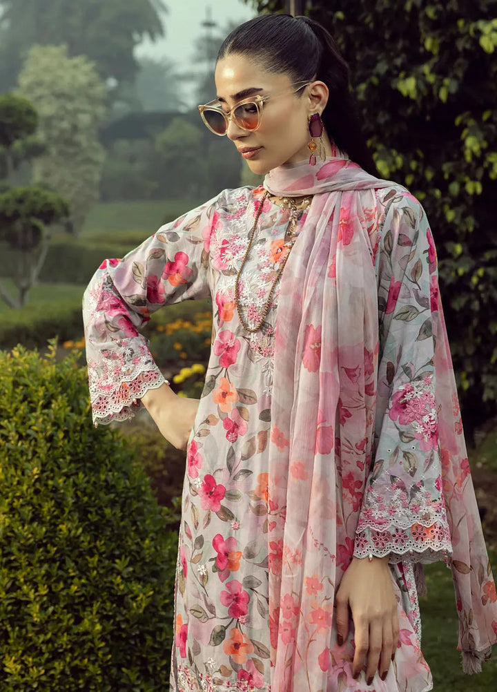 Lakhany Embroidered Lawn Suits Unstitched 3 Piece LSM25SE LG-RL-0150 - Summer Collection