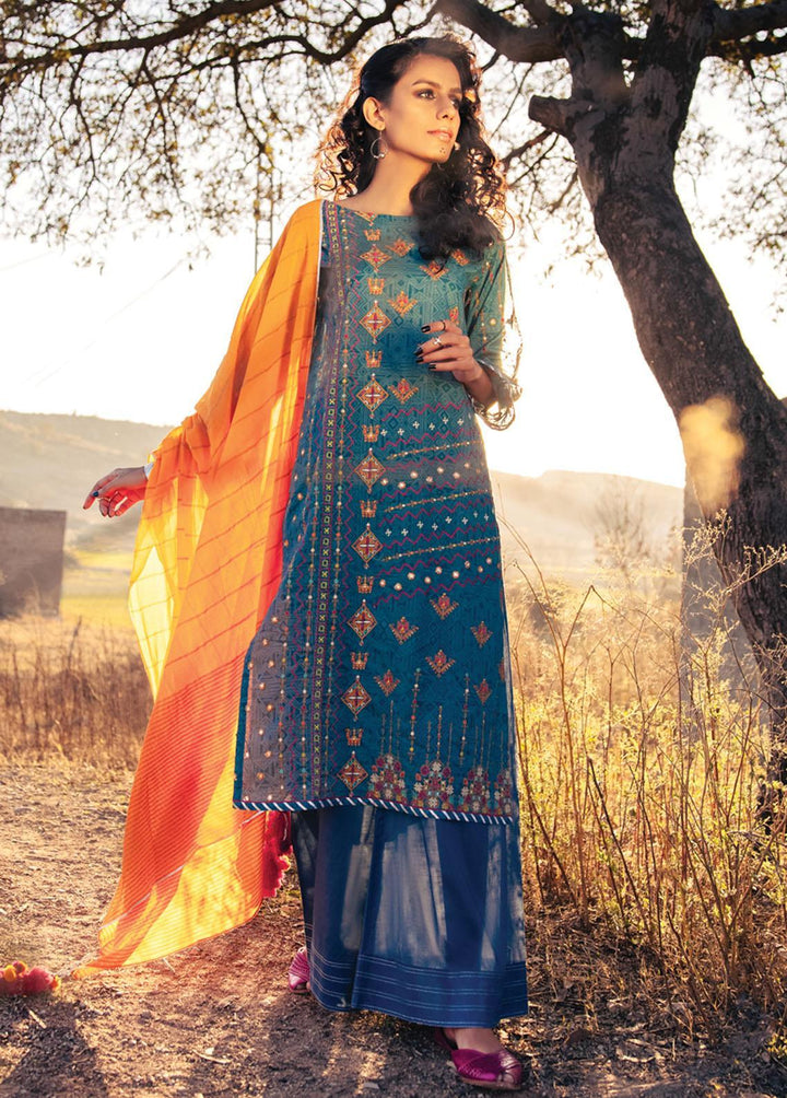 Lakhany Embroidered Lawn Suits Unstitched 3 Piece LSM22-S2 FEC-9023 - Spring Collection