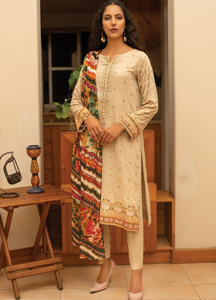 Lakhany Embroidered Cottel Suits Unstitched 3 Piece LSM21W WCC-5024 - Winter Collection