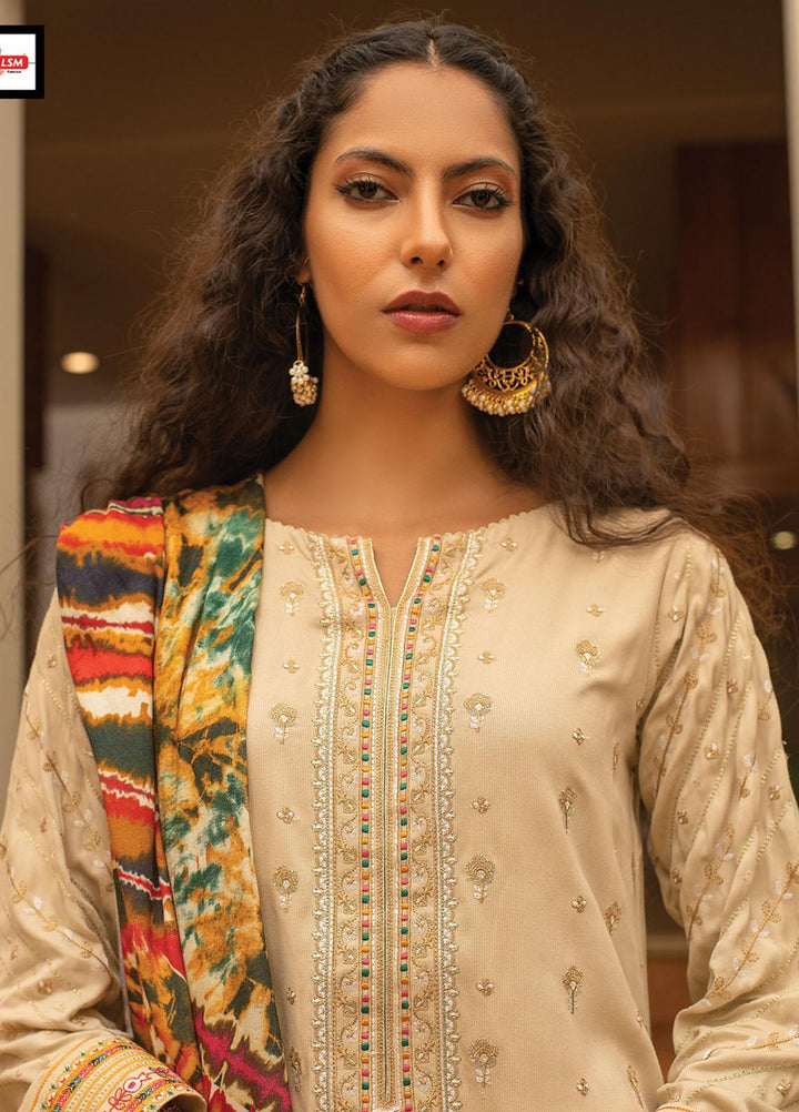 Lakhany Embroidered Cottel Suits Unstitched 3 Piece LSM21W WCC-5024 - Winter Collection