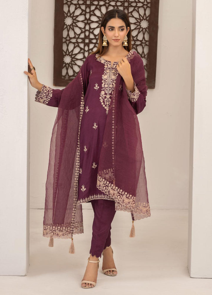 Lakhany Luxury Pret Embroidered Raw Silk 3 Piece Suit LSM21FP-2 LSM-2514