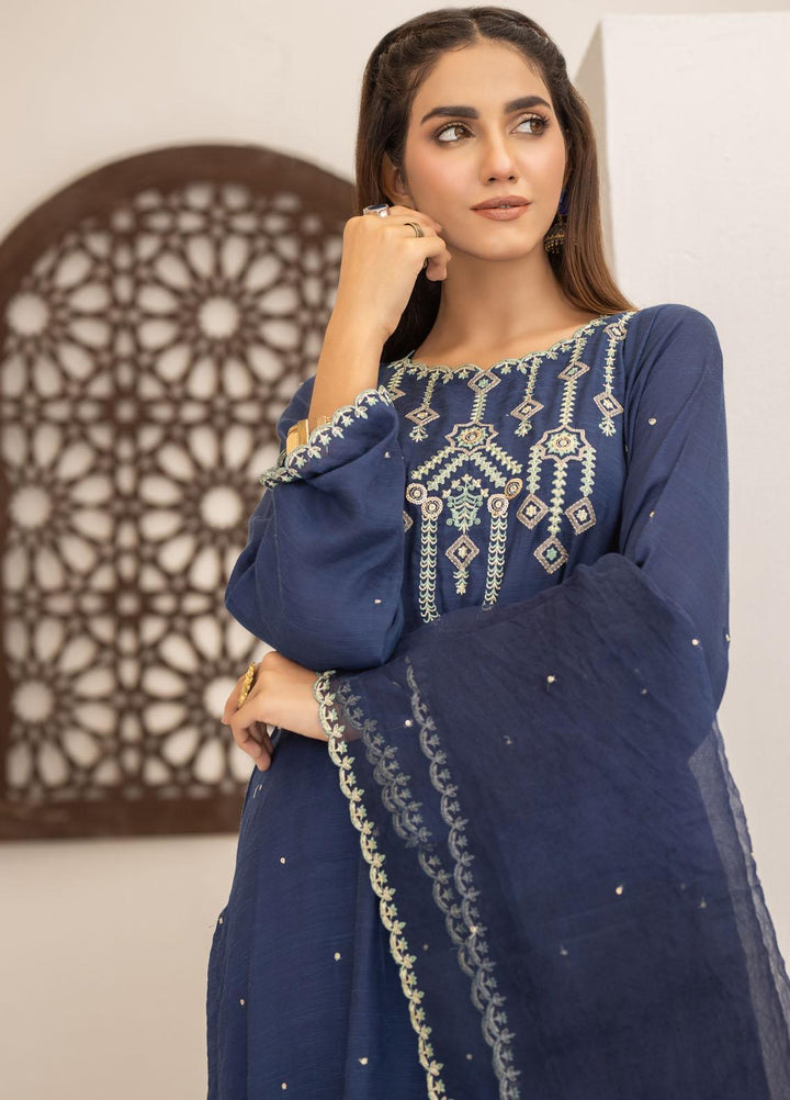 Lakhany Luxury Pret Embroidered Raw Silk 3 Piece Suit LSM21FP-2 LSM-2517
