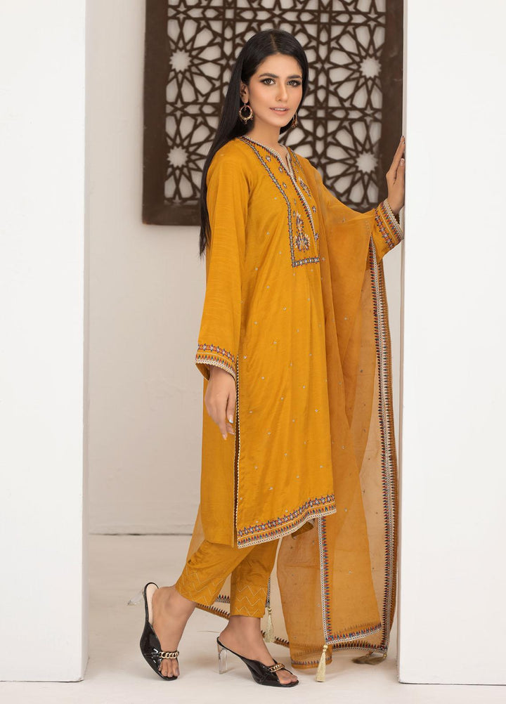 Lakhany Luxury Pret Embroidered Raw Silk 3 Piece Suit LSM21FP-2 LSM-2519