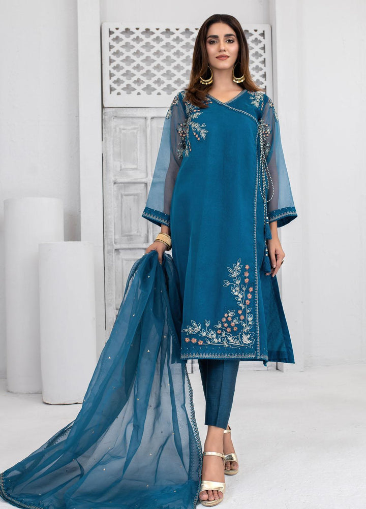 Lakhany Luxury Pret Embroidered Khaadi Net 3 Piece Suit LSM21FP-3 LSM-2560