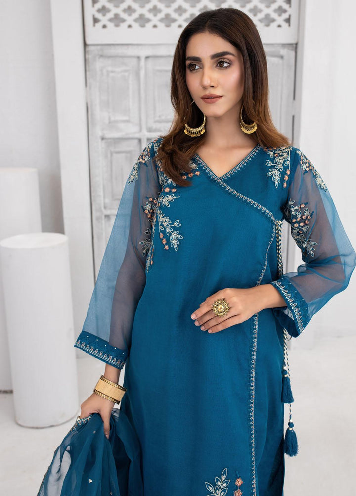 Lakhany Luxury Pret Embroidered Khaadi Net 3 Piece Suit LSM21FP-3 LSM-2560