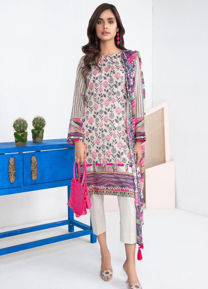 Lakhany Printed Lawn Suits Unstitched 3 Piece LSM21KP KPL-2016-A - Summer Collection