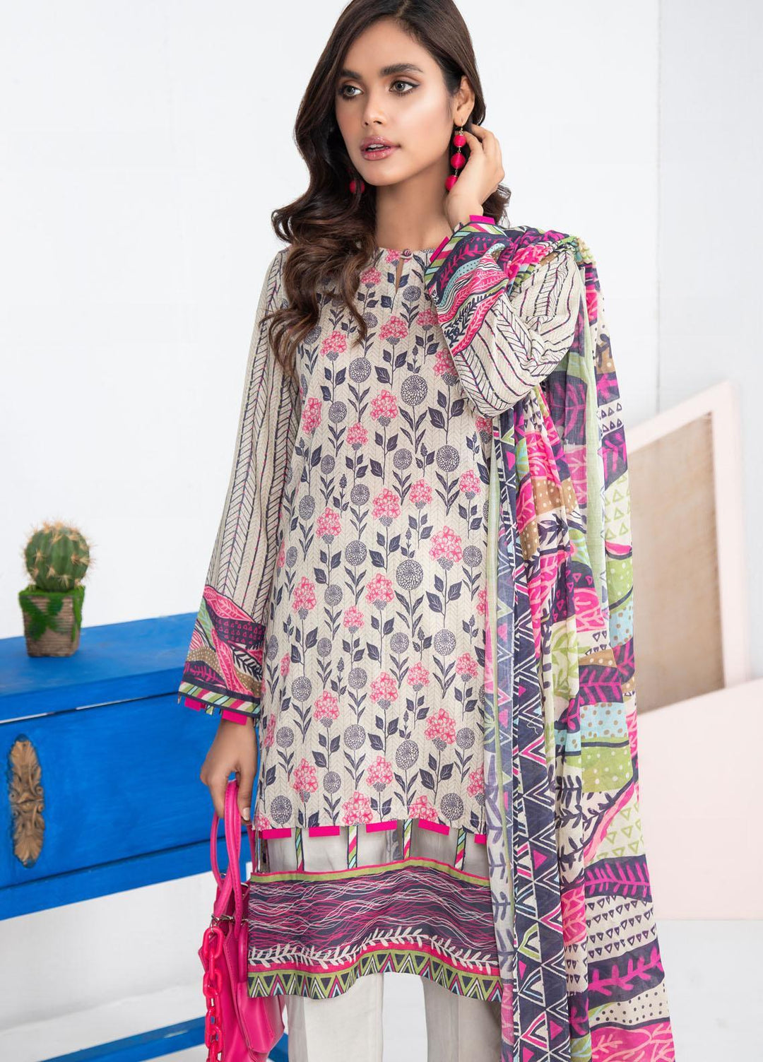 Lakhany Printed Lawn Suits Unstitched 3 Piece LSM21KP KPL-2016-A - Summer Collection