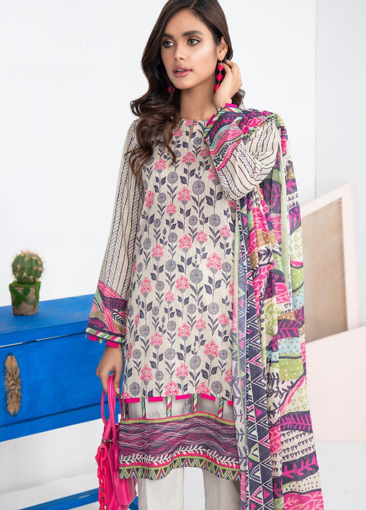 Lakhany Printed Lawn Suits Unstitched 3 Piece LSM21KP KPL-2016-A - Summer Collection