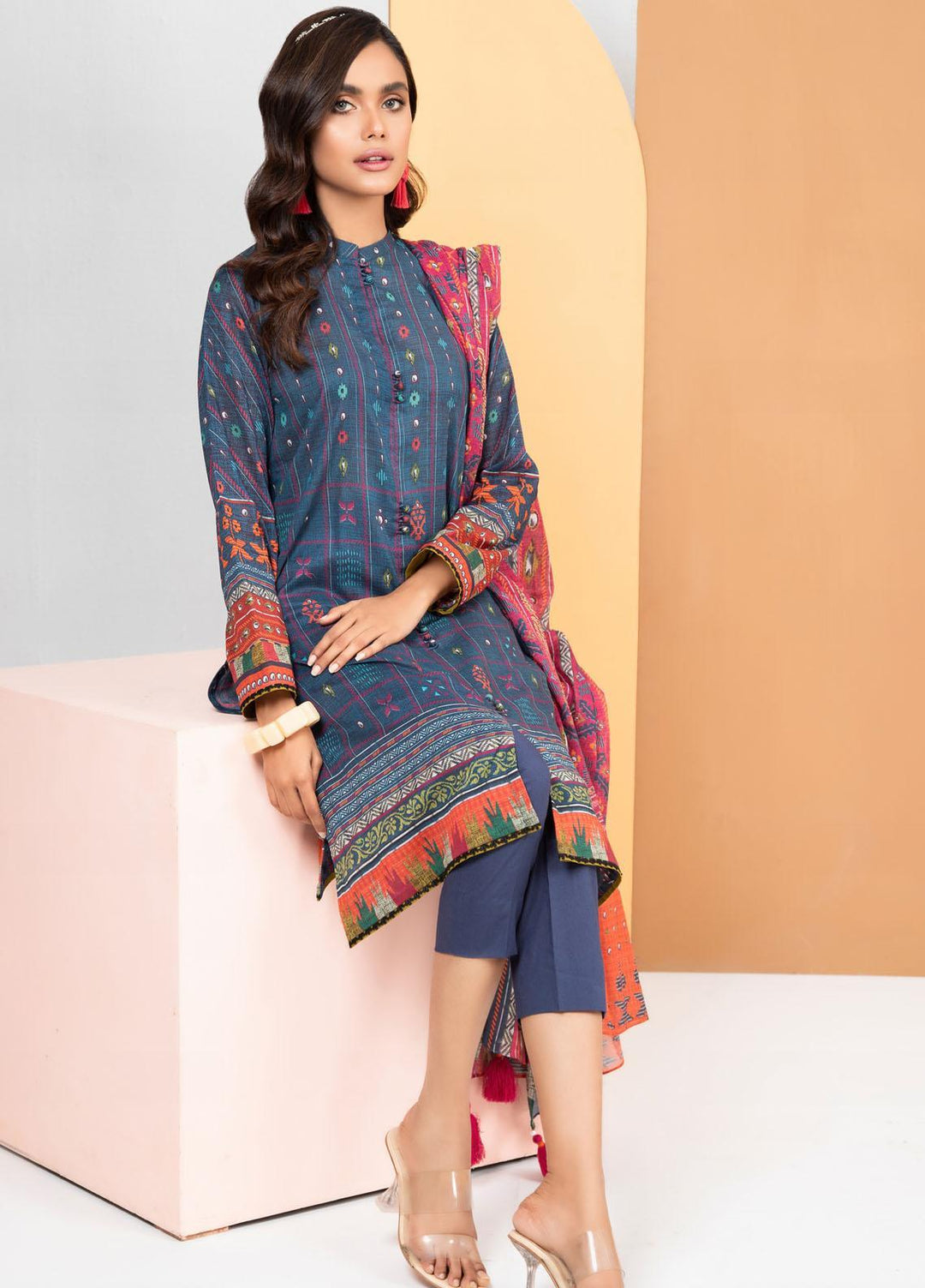 Lakhany Printed Lawn Suits Unstitched 3 Piece LSM21KP KPL-2019-A - Summer Collection