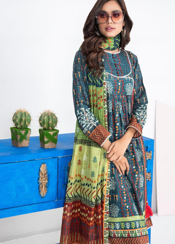 Lakhany Printed Lawn Suits Unstitched 3 Piece LSM21KP KPL-2021-B - Summer Collection