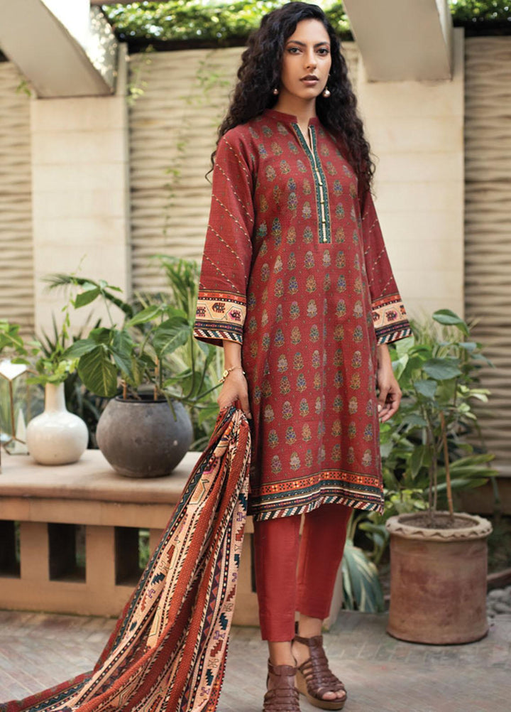 Lakhany Printed Khaddar Suits Unstitched 3 Piece LSM21KK KPW-510 - Winter Collection