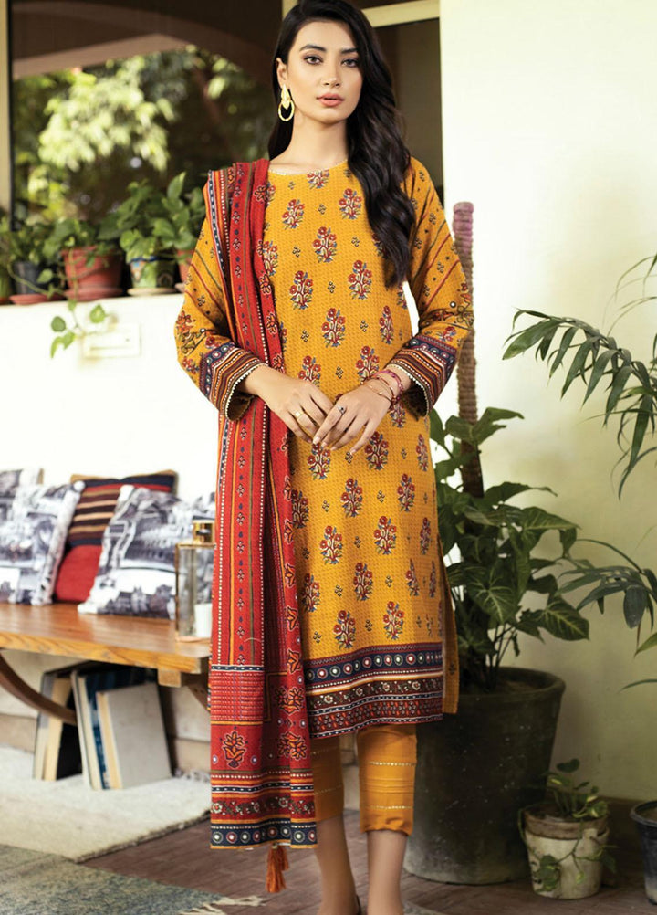 Lakhany Printed Khaddar Suits Unstitched 3 Piece LSM21KK KPW-513 - Winter Collection