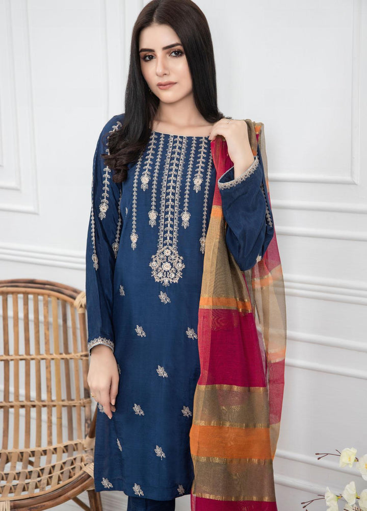 Lakhany Embroidered Raw Silk Stitched 3 Piece Suit LSM21LP-6 LSM-2230