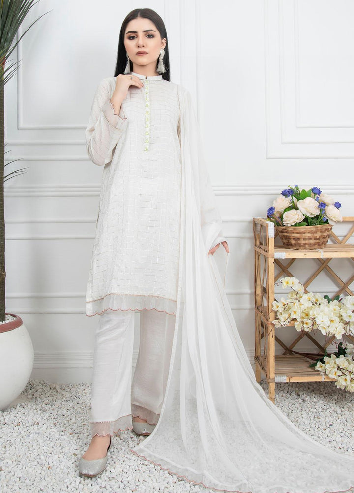 Lakhany Embroidered Raw Silk Stitched 3 Piece Suit LSM21LP-6 LSM-2240