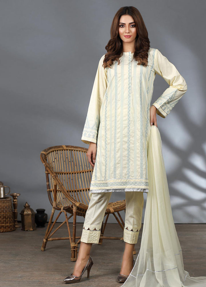 Lakhany Pret Embroidered  Cambric 3 Piece Suit LSM21CM LSM-2222