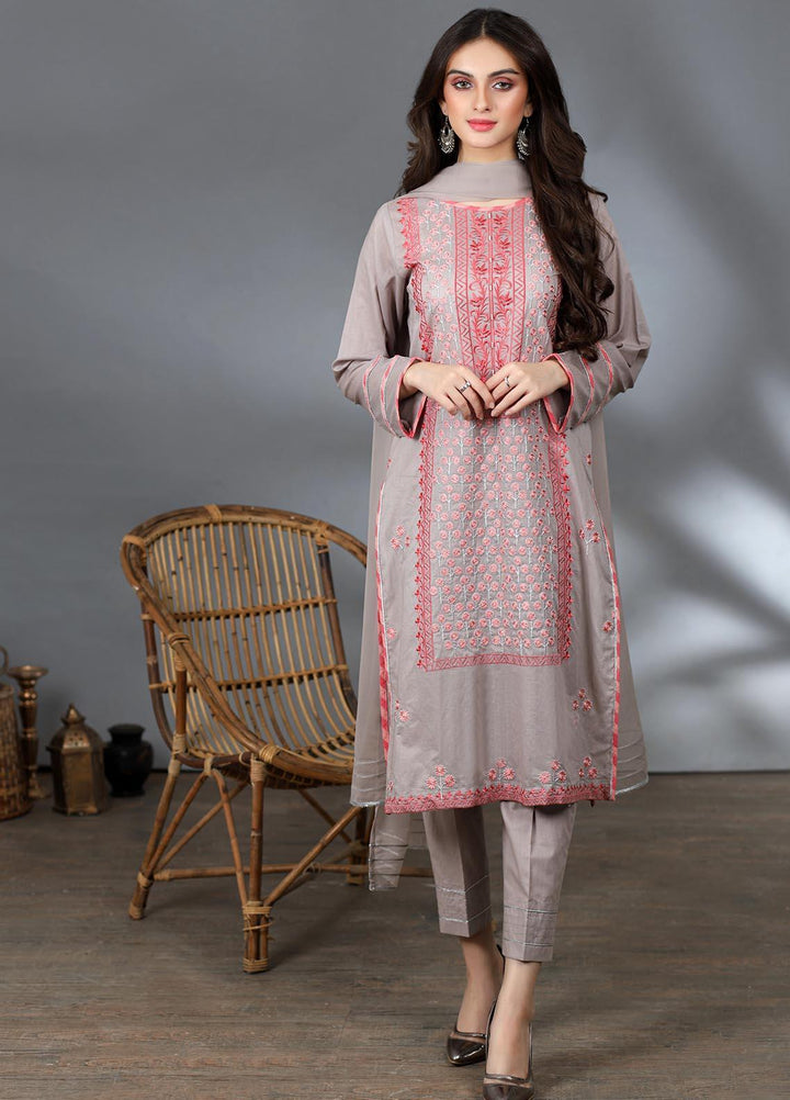 Lakhany Pret Embroidered  Cambric 3 Piece Suit LSM21CM LSM-2224