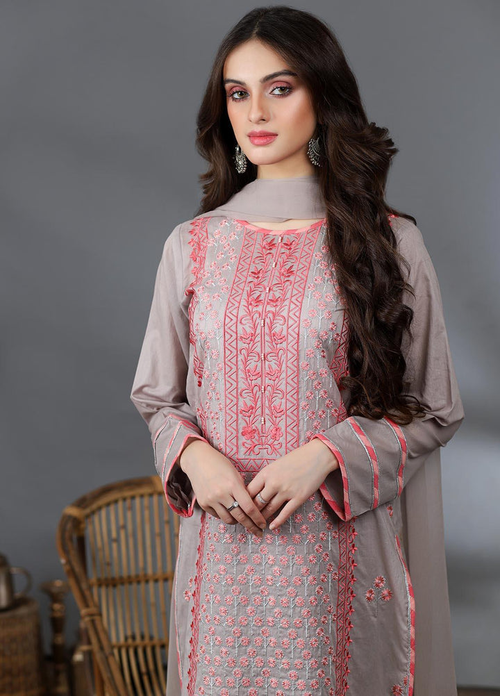 Lakhany Pret Embroidered  Cambric 3 Piece Suit LSM21CM LSM-2224