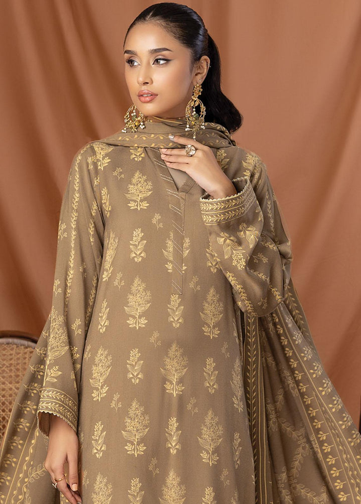 Lakhany Printed Pashmina Suits Unstitched 3 Piece LSM22P PPC-301-C - Winter Collection