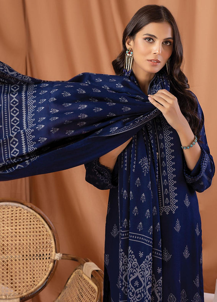 Lakhany Printed Pashmina Suits Unstitched 3 Piece LSM22P PPC-302-A - Winter Collection