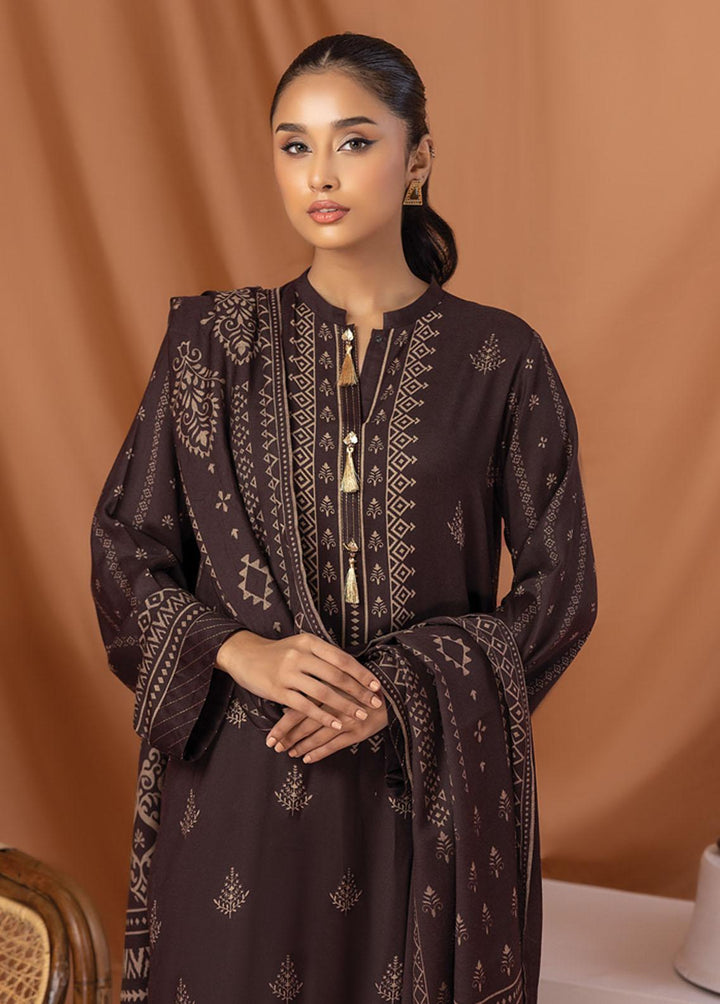Lakhany Printed Pashmina Suits Unstitched 3 Piece LSM22P PPC-302-C - Winter Collection
