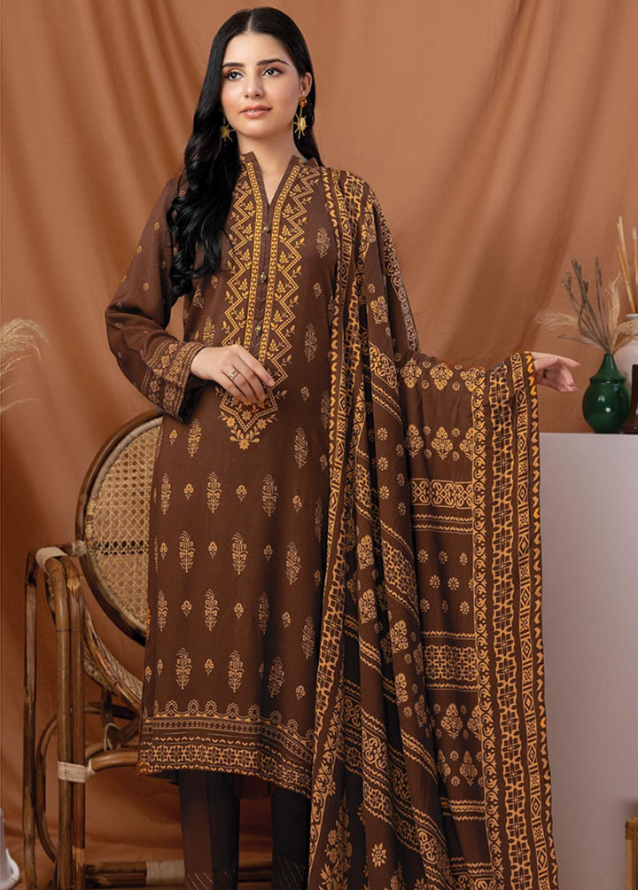Lakhany Printed Pashmina Suits Unstitched 3 Piece LSM22P PPC-303-B - Winter Collection