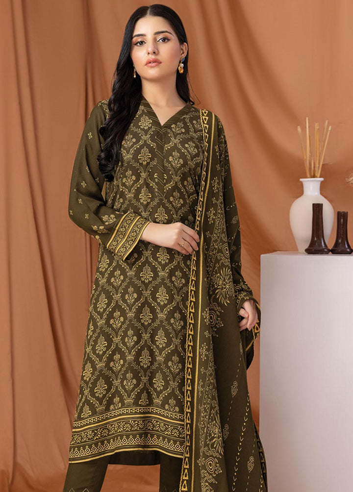Lakhany Printed Pashmina Suits Unstitched 3 Piece LSM22P PPC-304-A - Winter Collection