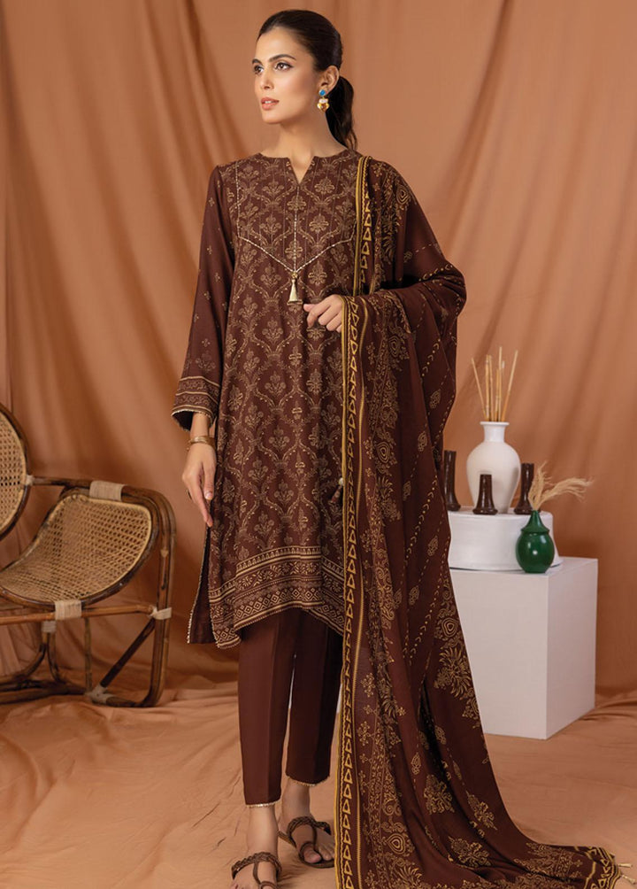 Lakhany Printed Pashmina Suits Unstitched 3 Piece LSM22P PPC-304-C - Winter Collection