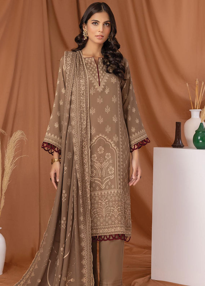 Lakhany Printed Pashmina Suits Unstitched 3 Piece LSM22P PPC-306-A - Winter Collection