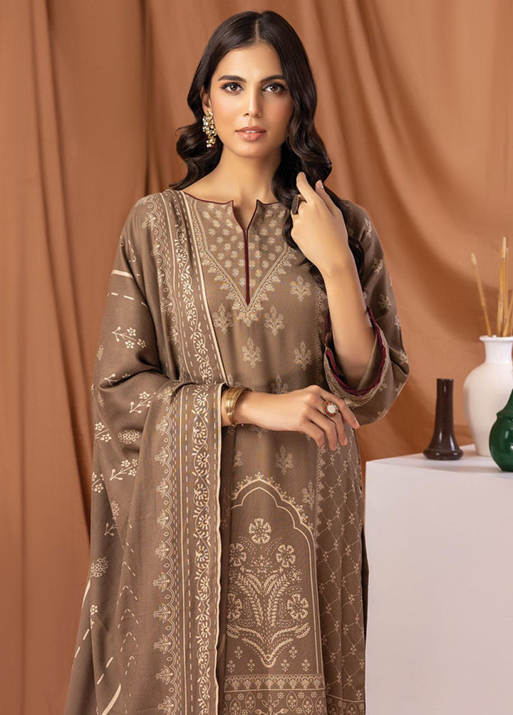 Lakhany Printed Pashmina Suits Unstitched 3 Piece LSM22P PPC-306-A - Winter Collection