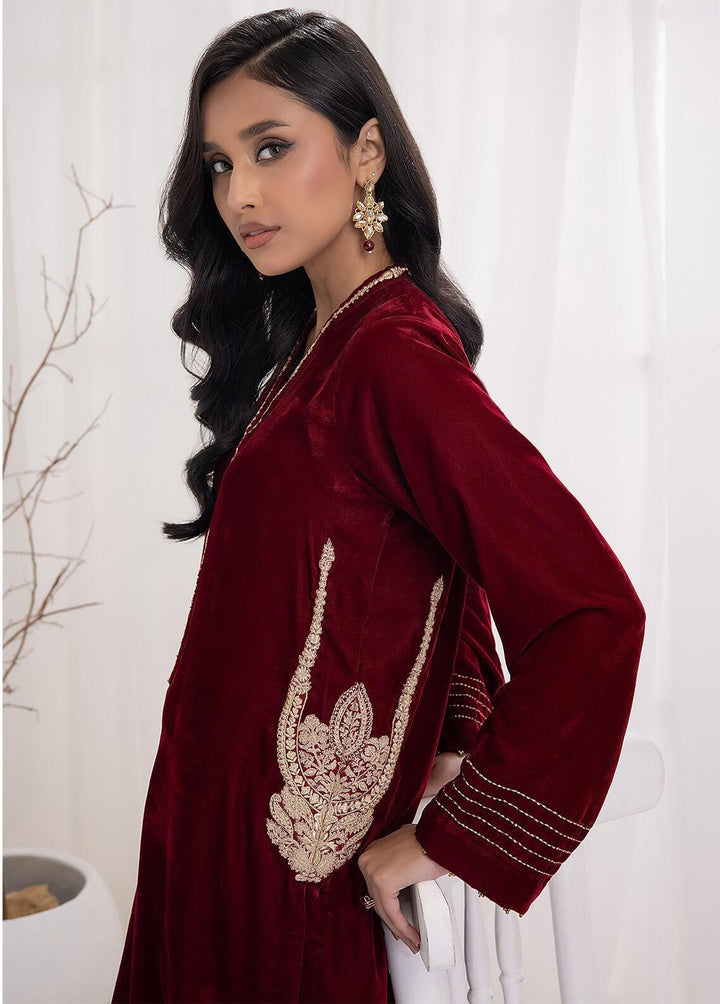 Lakhany Pret Embroidered  Velvet Kurti LSM22V LSM-2886