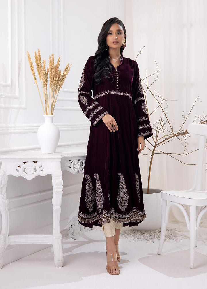 Lakhany Pret Embroidered  Velvet Kurti LSM22V LSM-2891