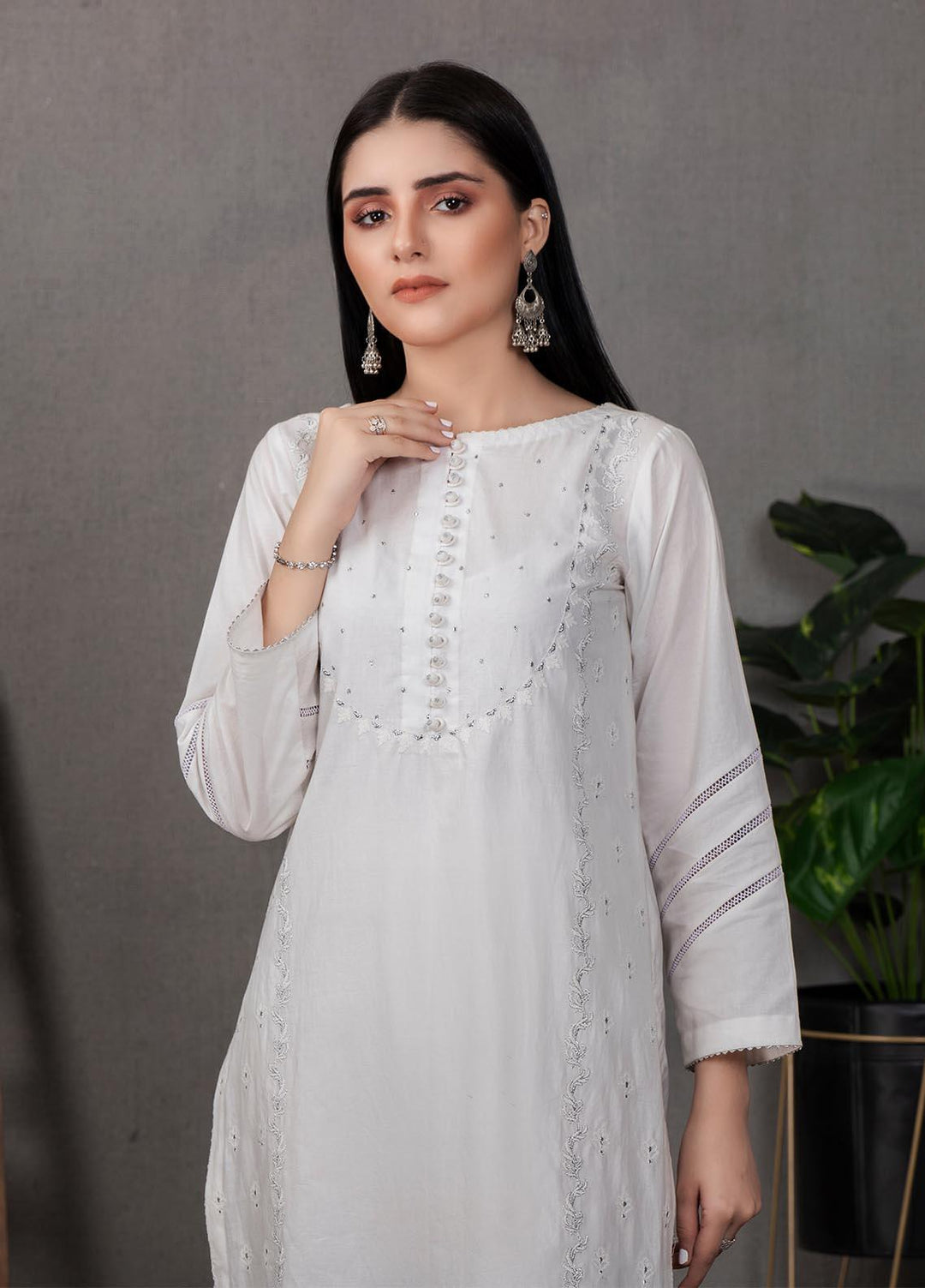 Lakhany Pret Embroidered  Cotton Kurties LSM21CW LSM-2098