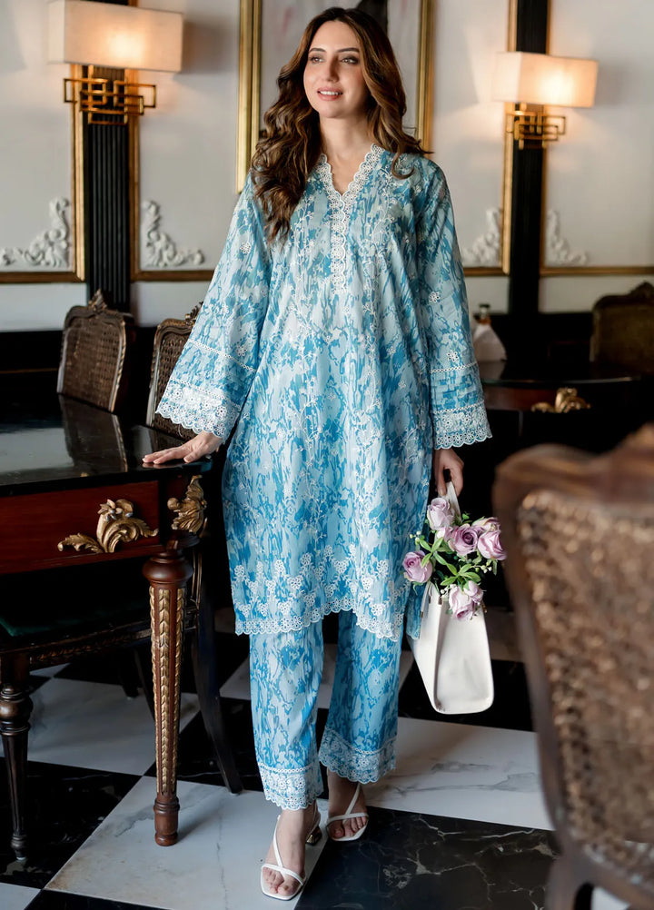 Lakhany Pret Embroidered Cambric 2 Piece Suit LG-MB-0004-W-PRT-2P