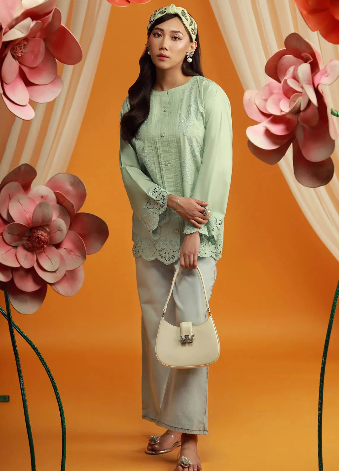 Lakhany Pret Embroidered Cambric Kurti LG-SK-0234