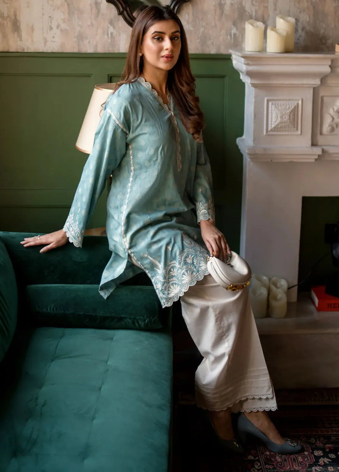 Lakhany Pret Embroidered Cotton Jacquard Shirt LG-IZ-0281