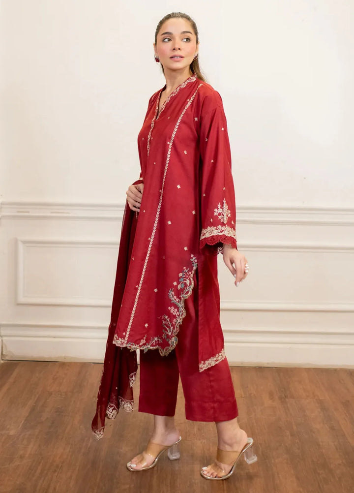 Lakhany Pret Embroidered Cotton Net 3 Piece Suit LG-IZ-0266-W-EMB-3P