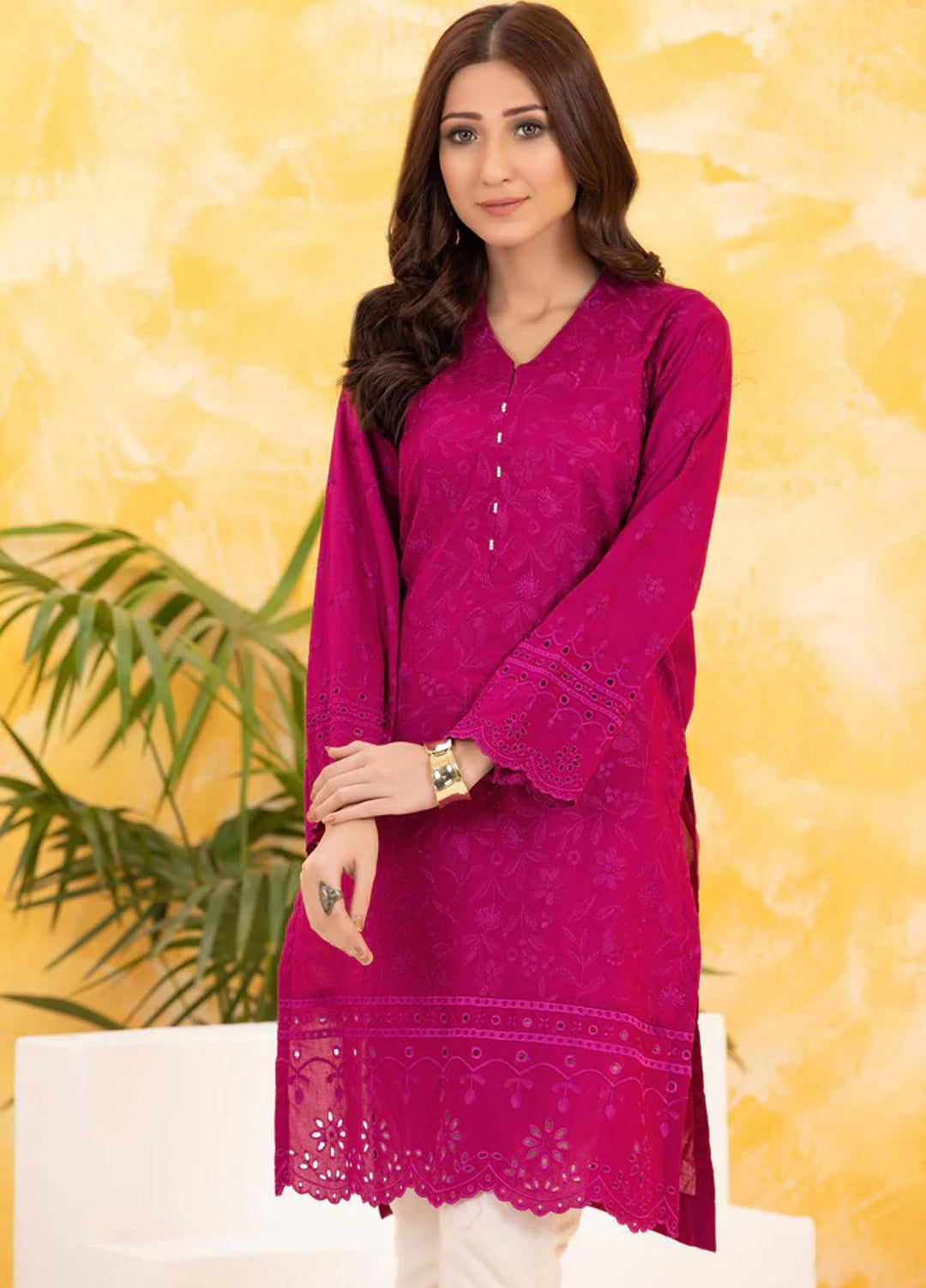 Lakhany Casual Pret Embroidered Cambric Kurtis LSM-2791