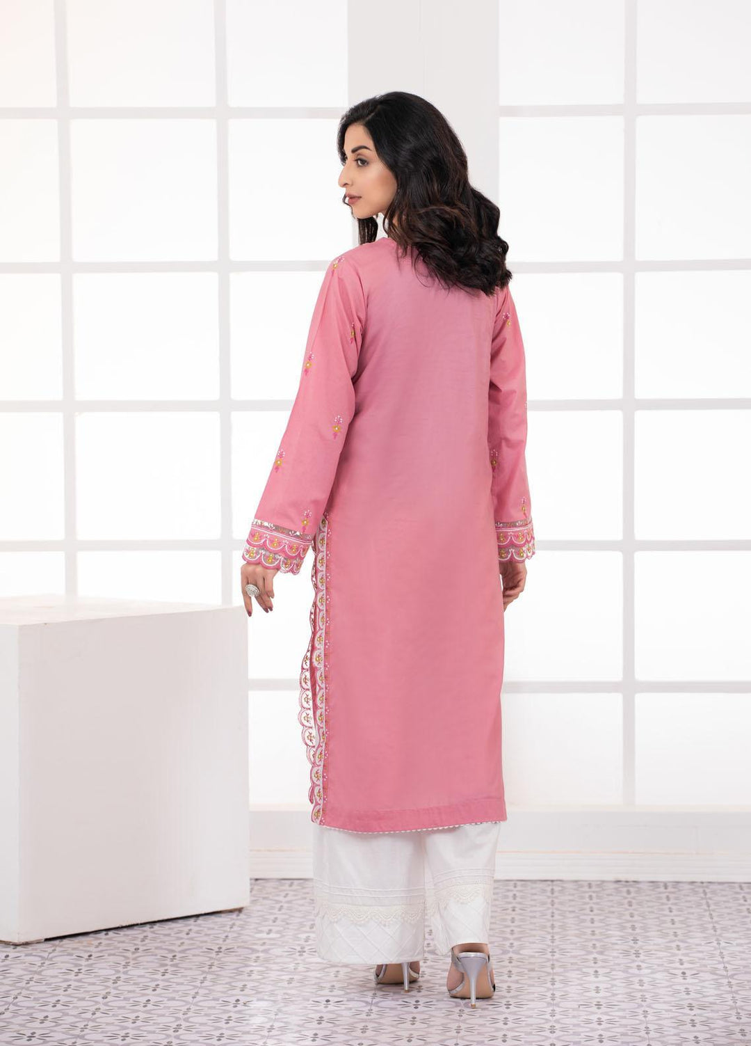 Lakhany Casual Pret Embroidered Cambric Kurtis LSM-2793