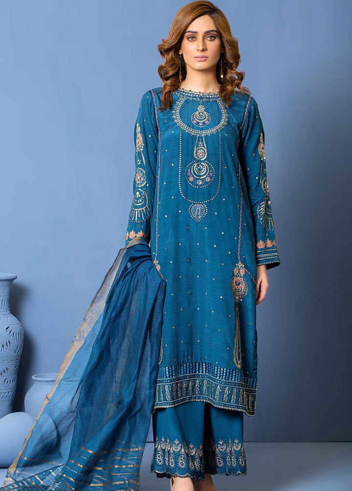 Lakhany Luxury Pret Embroidered Khaadi Net 3 Piece Dress LSM-2871