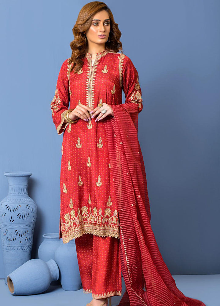 Lakhany Luxury Pret Embroidered Khaadi Net 3 Piece Dress LSM-2877