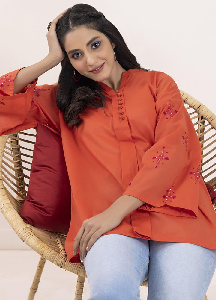 Lakhany Casual Pret  Cambric Top LG-SS-0024-W-EMB-1P
