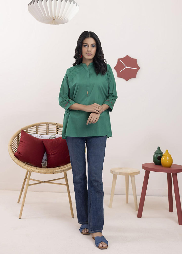 Lakhany Casual Pret  Cambric Top LG-EA-0417-W-EMB-1P